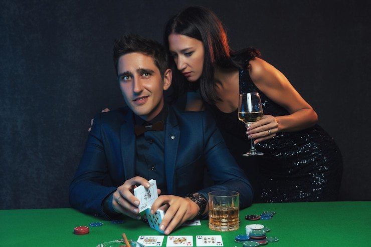 Live-dealer studio with multi-camera setup showing blackjack table